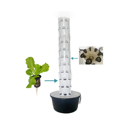 Torre aeropónica Sistema hidropónico vertical Balcón Cultivo de vegetales sin suelo