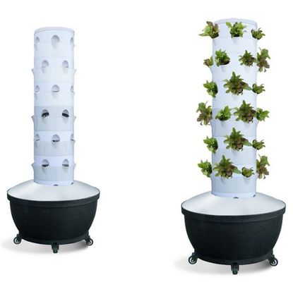 Sistema de hidroponía hortalizas Torre de cultivo vertical Fresa Puertas de jardinería torre vertical