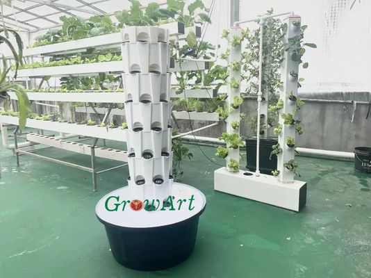 Torre aeropónica 49 macetas Granja vertical Jardín interior Sistema de cultivo hidropónico