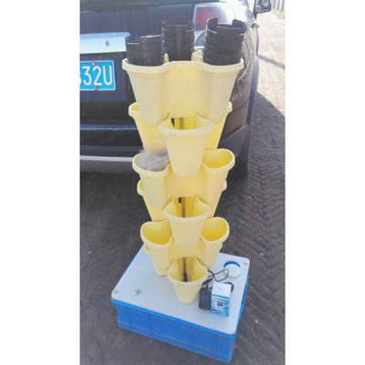 Potes de plástico para plantas de la torre moderna de exterior Potes de plástico para flores apilables