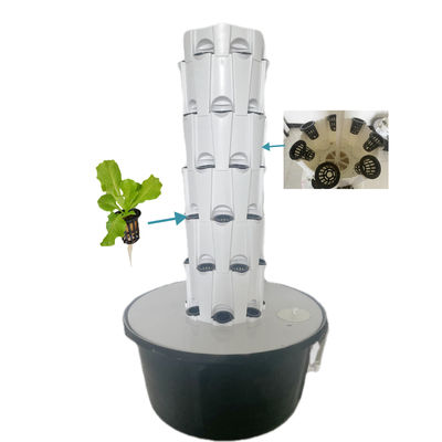 Equipo de cultivo sin suelo de hortalizas en balcones, sistema hidropónico, torre de plantación de invernaderos