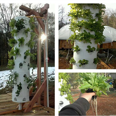 Sistema de cultivo hidropónico Granja de jardín Invernadero Torre vertical Plantador
