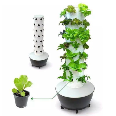 Sistema de hidroponía hortalizas Torre de cultivo vertical Fresa Puertas de jardinería torre vertical
