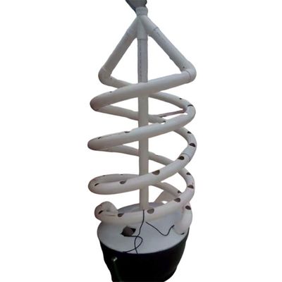 Cultivo sin suelo Control biológico tubo hidropónico de doble hélice para interiores