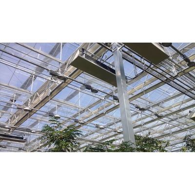 Agricultura Invernadero de vidrio de varias franjas Invernadero hidropónico Blanco