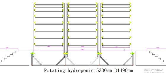 Equipo hidropónico rodante y hidropónico giratorio para el cultivo de vegetales