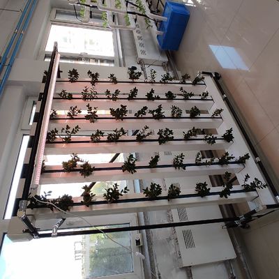 Hidroponía comercial Nft Sistema de cultivo vertical de fresas y flores Torre de cultivo de cierre